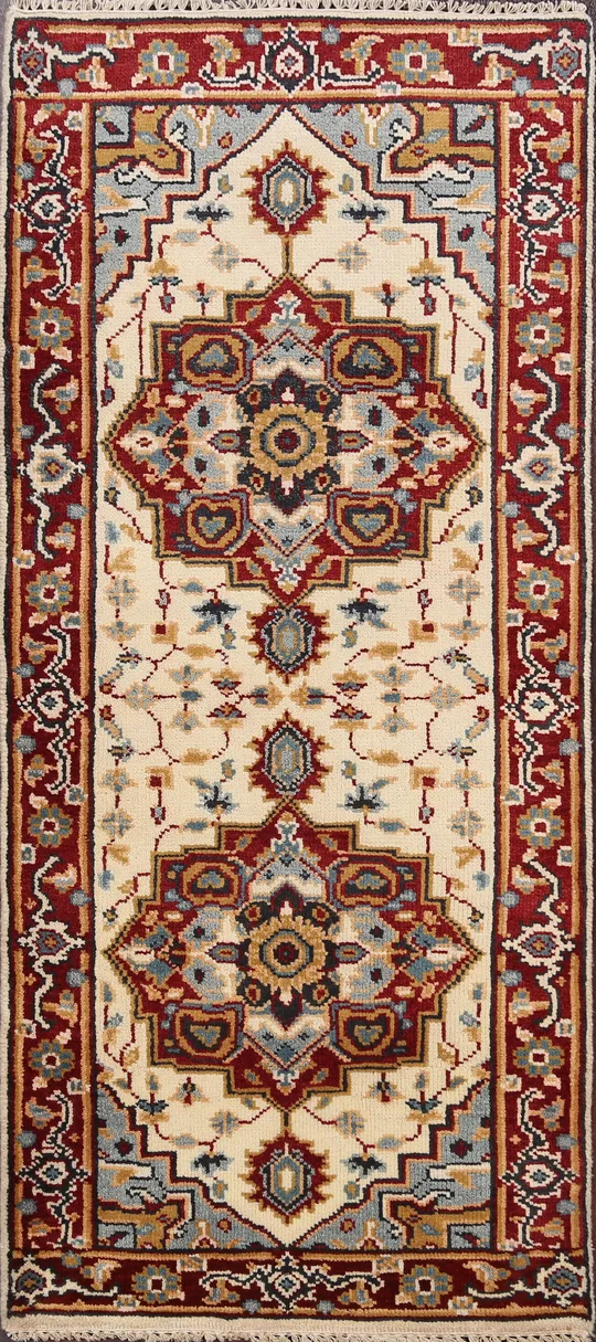 Geometric Heriz Oriental Area Rug 3x6