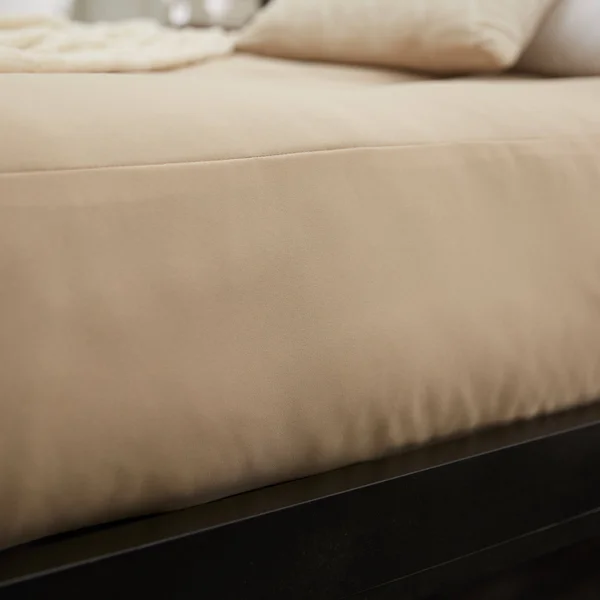 Humble and Haute Gel Pocket Coil Queen Size 10-Inch Khaki Suede Futon Mattress - Beige