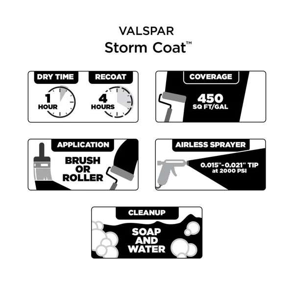 Valspar Pro Storm Coat Semi-Gloss Malted Milk 7003-9 Exterior Paint (5-Gallon) - 7003-9-148692