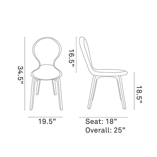 Modway Tempest Dining Side Chair, Walnut Brown