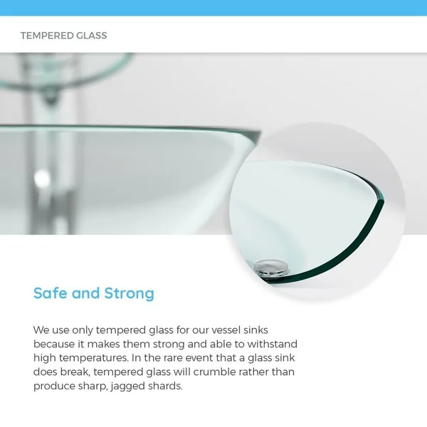 Mr Direct 638 Vessel Sink Ensemble with A Chrome Finish 731 Faucet - Pop-Up Drain, and Sink Ring.