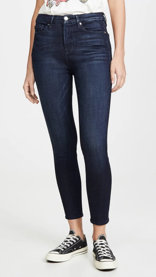 Good American Good Waist Crop Skinny Jeans Blue025 22