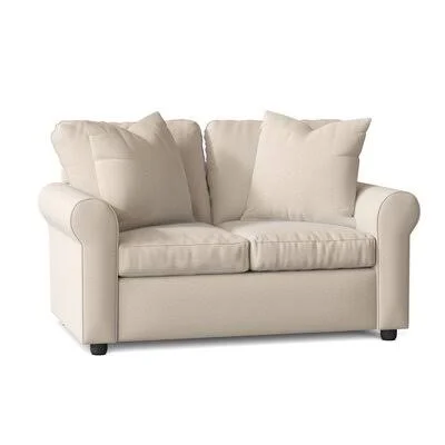 Wolsingham Cotton 60x22 Rolled Arm Loveseat Body Fabric: Bihar Natural