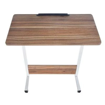 Household Folding Height Adjustable Desk Inbox Zero Color: Brown - Size: 28.74x22 H x 31.5x22 W x 15.75x22 D