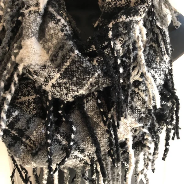 Infinity Scarf So Soft Easy Twist - Color: Black/Cream, Size: Os, Kewlthingz's Closet