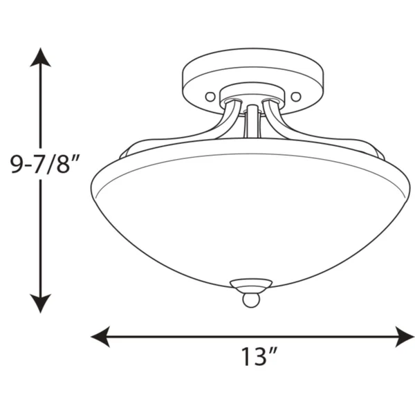Progress Lighting P350057-009 Laird Brushed Nickel Semi-Flush Convertible