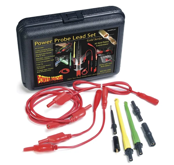 Power Probe Lead Set (ppls01) [Car Diagnostic Test Tool, Self-Centering Piercing Probes, Super Flexible Multi-Strand Wires, Gold