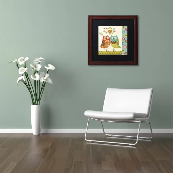 Trademark Fine Art Owl Wonderful II by Lisa Audit Framed Graphic Art - Size: 11x22 H x 11x22 W x 0.5x22 D