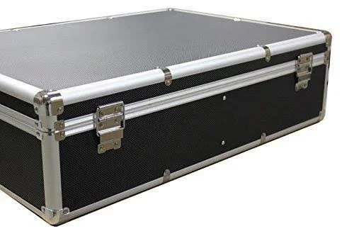 1000 CD DVD Black Aluminum Media Storage Case Mess-Free Holder Box with Sleeves