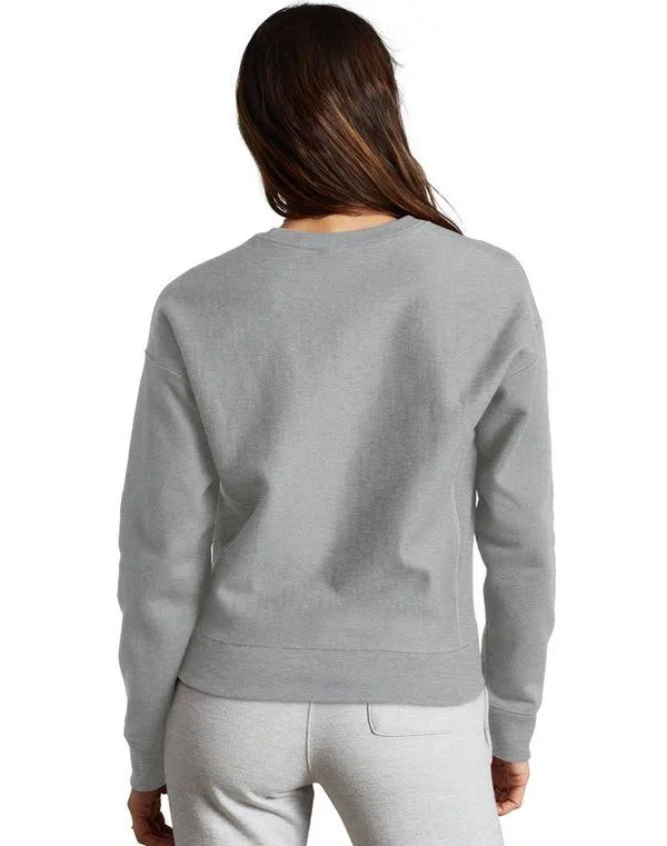 Champion Life Women's REVERSE Weave Crew-Left Chest Script