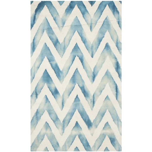 Safavieh Dip Dye Ivory & Turquoise 4& x 6& Rug