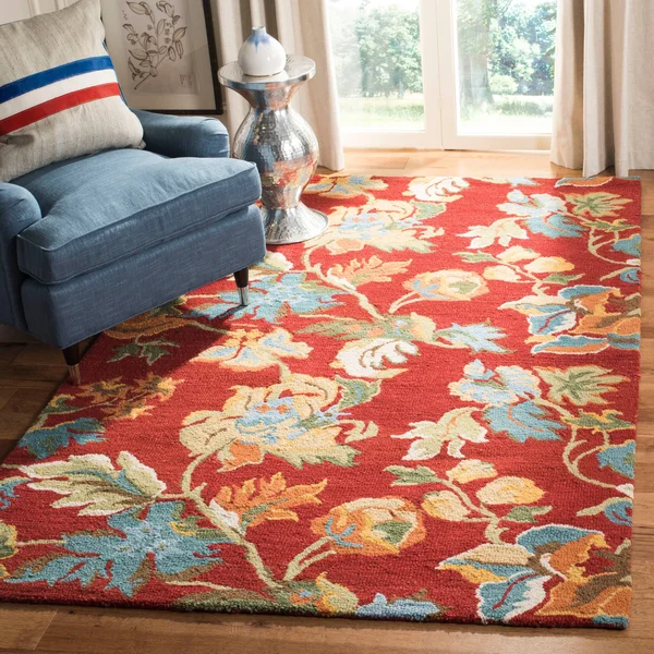 Safavieh Blossom BLM672A Red - Multi 4& x 6& Area Rug
