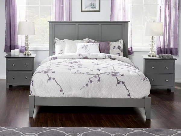 Atlantic Furniture Madison Grey King Traditional Bed