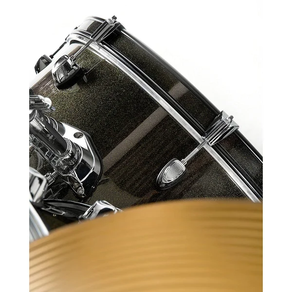 Sound Percussion Labs Unity II 5-Piece Complete Drum Set with Hardware - Cymbals and Throne Black Onyx Glitter