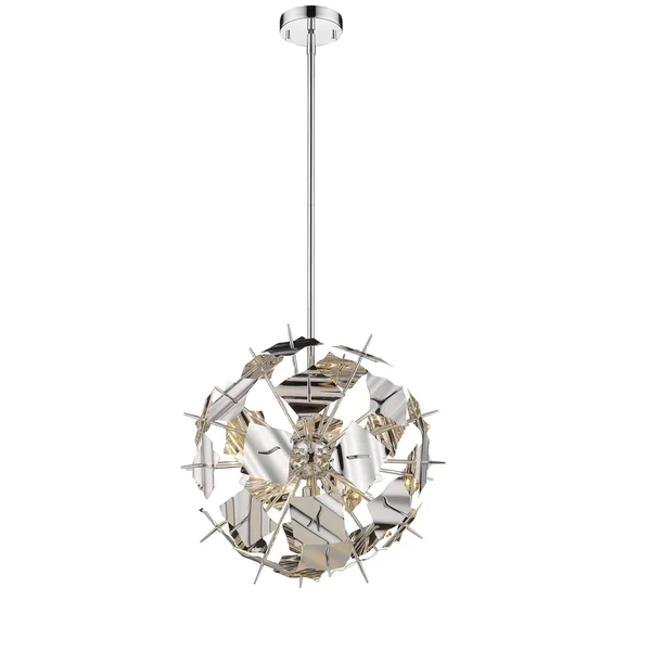 Z-Lite 9003P18-CHP Branam Modern 5 Light Pendant - Chrome & Champagne