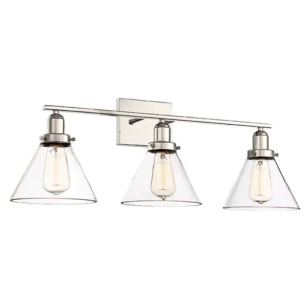 Savoy House 8-9130-3-109 - Drake 3 Light Bath Bar, Polished Nickel