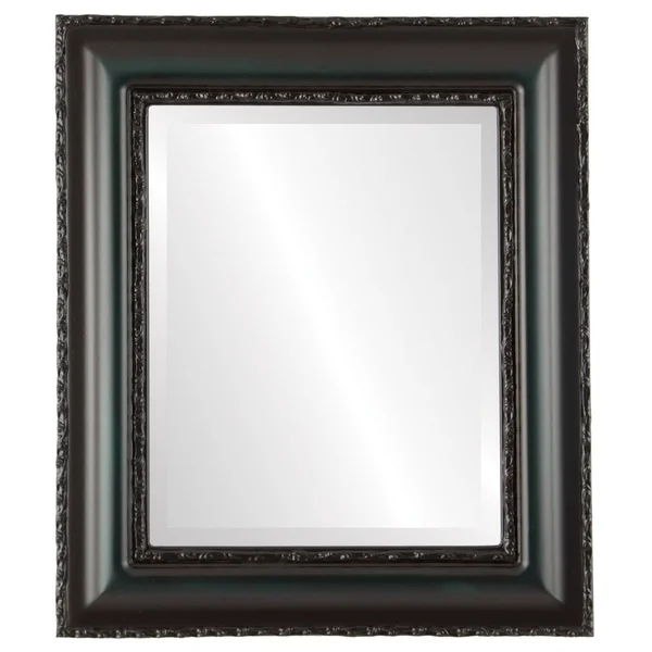 The Oval and Round Mirror Store Somerset Framed Rectangle Mirror in Hunter Green - Green/Brown - Size: 29 x 35