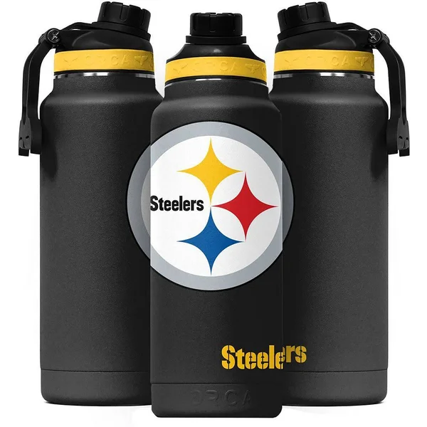 Orca Pittsburgh Steelers 34oz. Large Logo Hydra Water Bottle