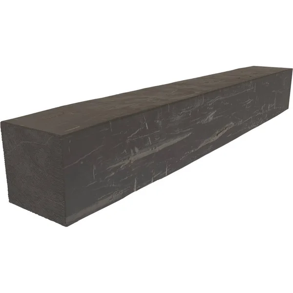 Ekena Millwork MANUHH04X06X60AC 4x22H x 6x22D x 60x22W Hand Hewn Faux Wood Fireplace Mantel - Aged Cedar