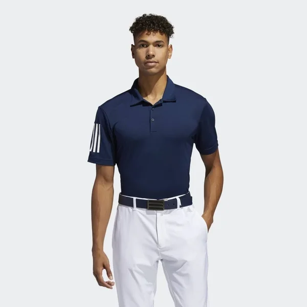 Adidas Men's 3-Stripe Basic Golf Polo Navy 2XL