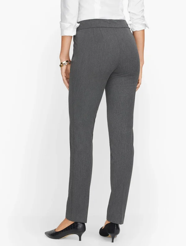 Refined Bi-Stretch Straight Leg Pants - Black - 4 Talbots
