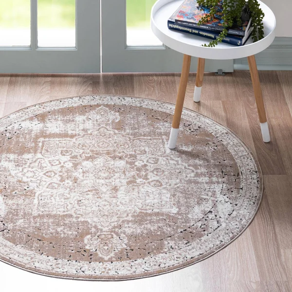 Unique Loom Chateau Roosevelt Rug - 8& 0 x 8& 0, Round
