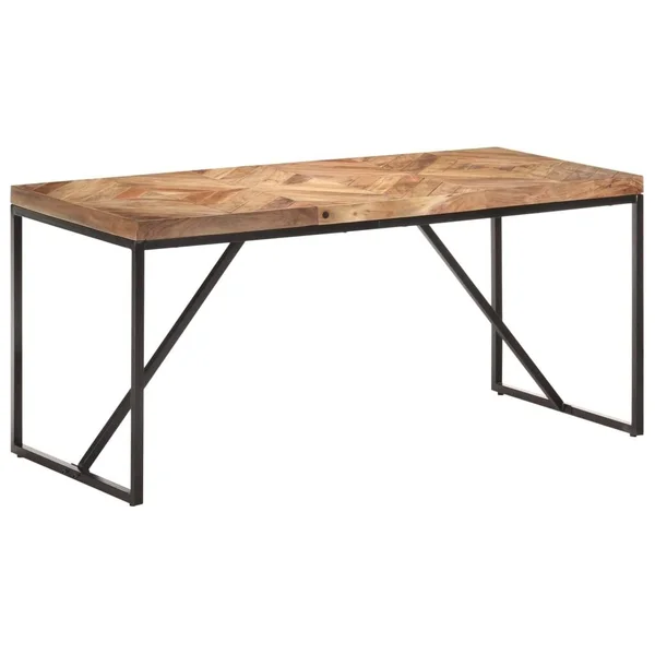 vidaXL Dining Table 63x22x27.6x22x29.9x22 Solid Acacia and Mango Wood