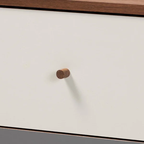Halden Modern Storage Chest Walnut/Grey