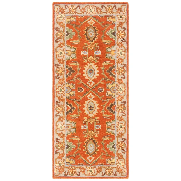 Safavieh Heritage HG734D Rust - Beige Rug 6& x 6& Square