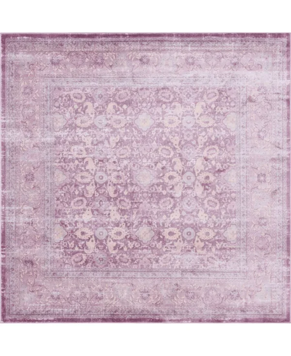 Unique Loom Birch Leila Rug - 8& 0 x 8& 0, Square