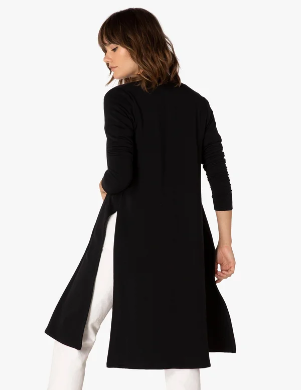 Beyond Yoga High Slits Long Duster Black, S