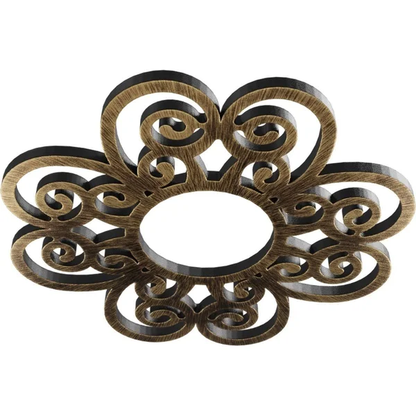 Ekena Millwork CMPP22COASV 22x22OD x 7 1/2x22ID x 3/4x22P Cohen Architectural Grade PVC Pierced Ceiling Medallion - Antiqued Silv