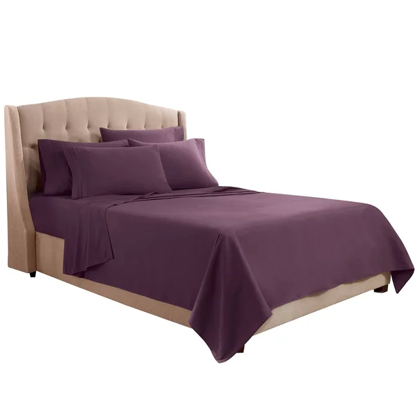 Clara Clark Bed Sheet Set with Extra Set Pillowcases, Premier 1800 Collection, Wrinkle, Fade & Stain Resistant, Flex-Top Kin