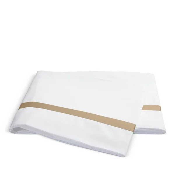 Matouk Lowell Flat Sheet, Full/Queen - Chocolate