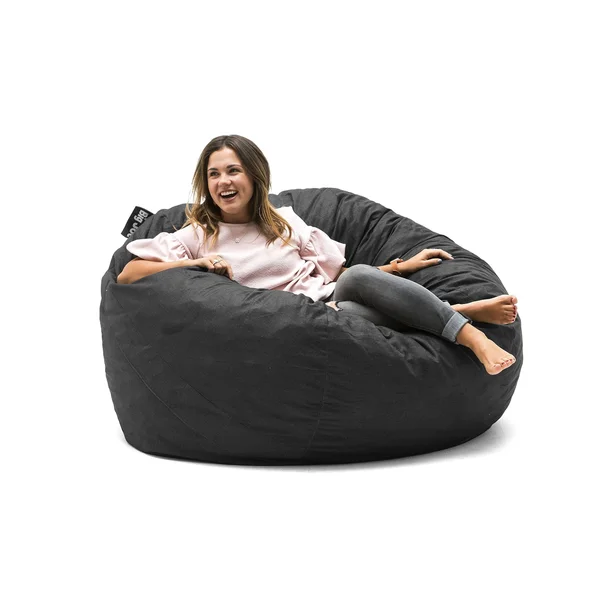 Big Joe Large Fuf - Bean Bag Chair, Black