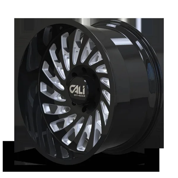 Cali Off Road Switchback Wheel Black Milled 22x12 8x180 -51mm