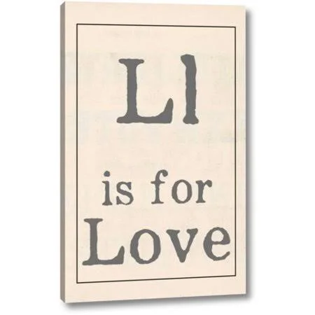 Gracie Oaks 'L Is for Love' by Katie Doucette Giclee Art Print on Wrapped Canvas - Beige