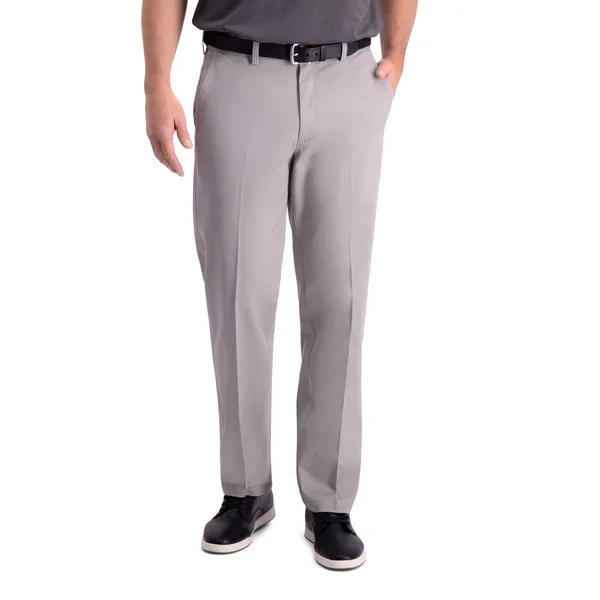 Haggar Men's Premium Comfort Khaki Flat Front Classic Fit Pant