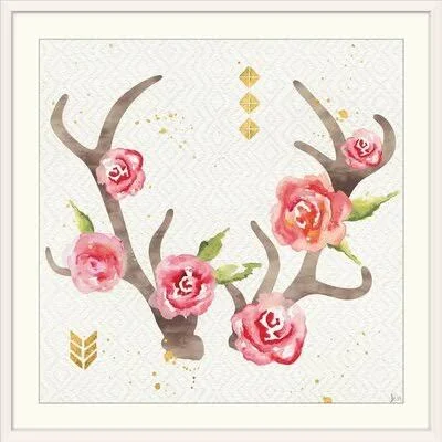 &Wild Bohemian III& by Jess Aiken Graphic Art Print Great Big Canvas Format: White Frame, Size: 20x22 H x 20x22 W x 1x22 D