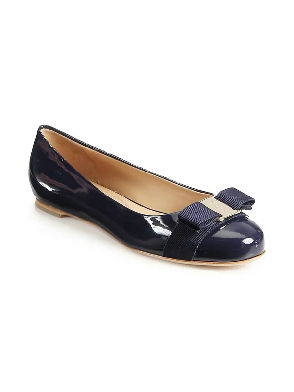 Salvatore Ferragamo Women Varina Ballet Flat Blue Size 4.5