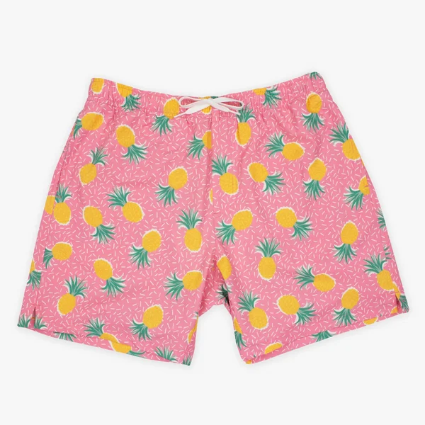 Men's Swim Trunks and Bathing Suits, 5.5x22 Inseam, Bearbottom, Pineapple Punch, 7x22, L