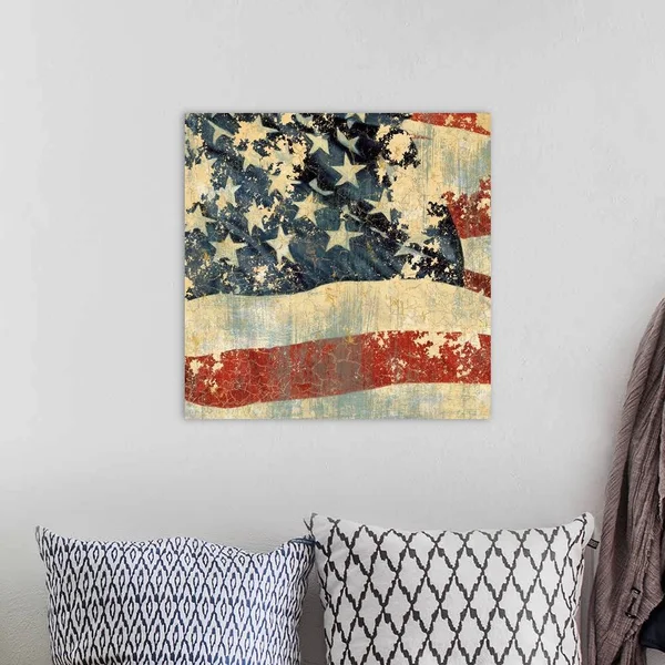 Old Glory II, Large Solid-Faced Canvas Wall Art Print, Great Big Canvas