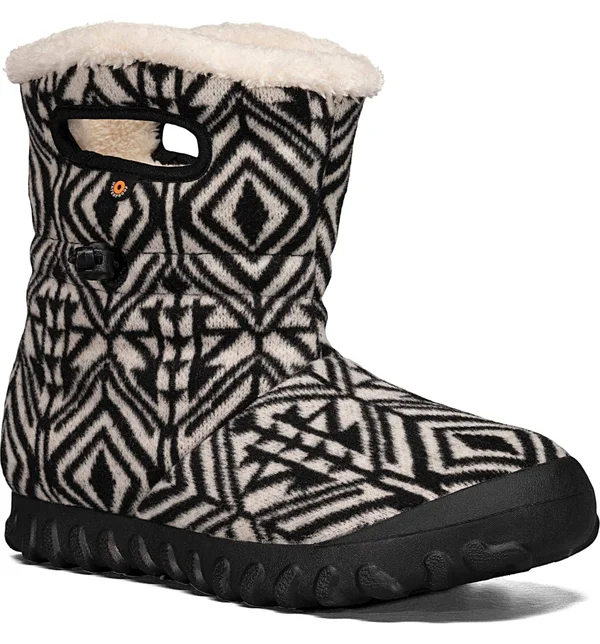 Bogs Women's B-Moc Mid Geo (6 Dark Gray Multi)