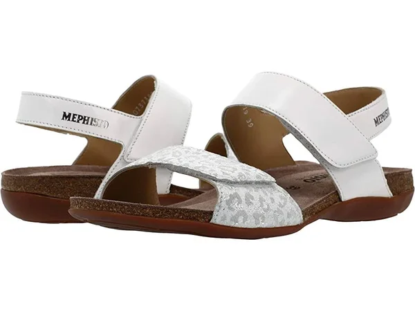 Mephisto Women's Agave Shoes - White Silk Jaguar in Size 6