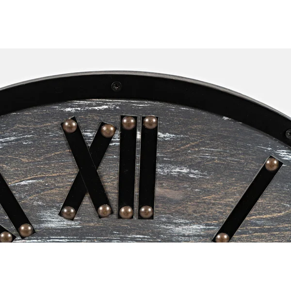 Wayland Jackson Weathered Grey Solid Wood 30'' Clock