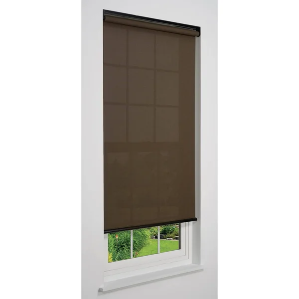 Linen Avenue Cordless 5% Solar Screen Standard Roller Shade - Coffee 61 W x 78 H