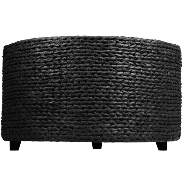 Oriental Furniture Rush Grass Coffee Table/Ottoman - Black
