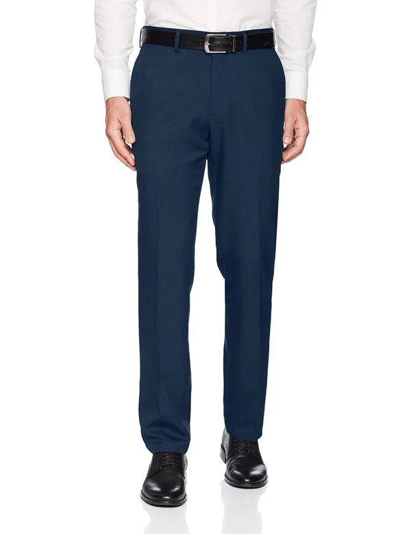 Kenneth Cole Reaction Men's Modern-Fit Micro-Check Dress Pants - Blue