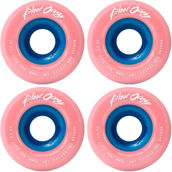 Longboard Wheels Blood Orange Morgan Pro 70mm 4-Pack (Coral)