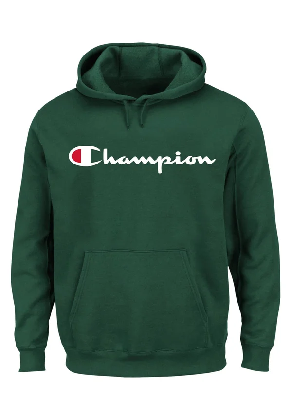Men's Big & Tall Champion Script Hoodie by Champion in Dark Green (Size 3XLT)